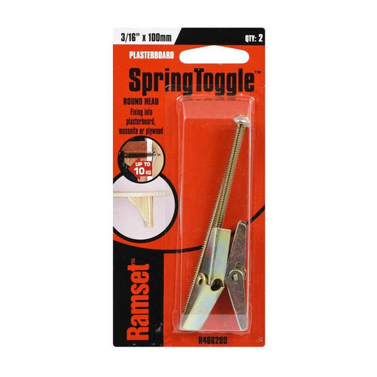 Spring Toggle Round 3/16X4 Card Of 2 Ramset