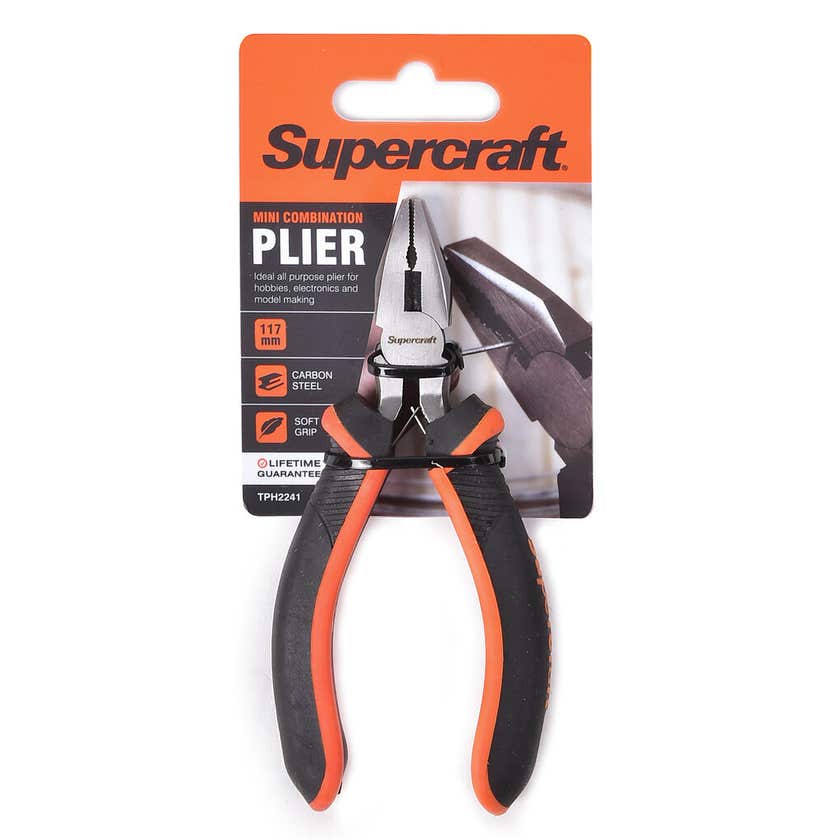 Plier Mini Combination Soft Grip 117mm Supercraft