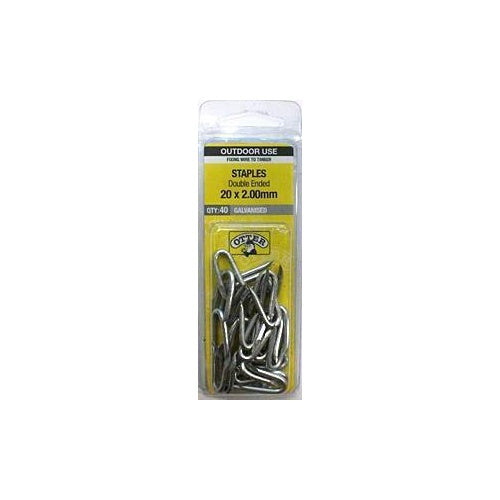 Staples Galvanised 20x2.00 Handy Pack 40