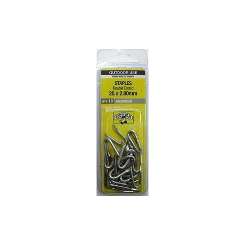Staples Galvanised 25x2.80 Handy Pack 18