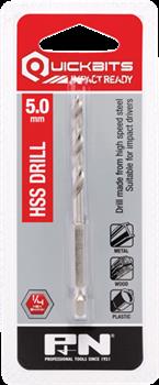 HSS Drill 5.0mm 1/4 hex shank