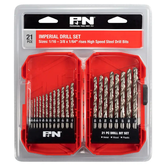 HSS Jobber Drill Set Imperial - 21 Piece