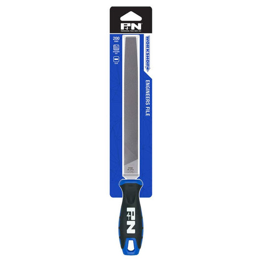 Flat Engineers File with Bastard Handle 200mm - P&N