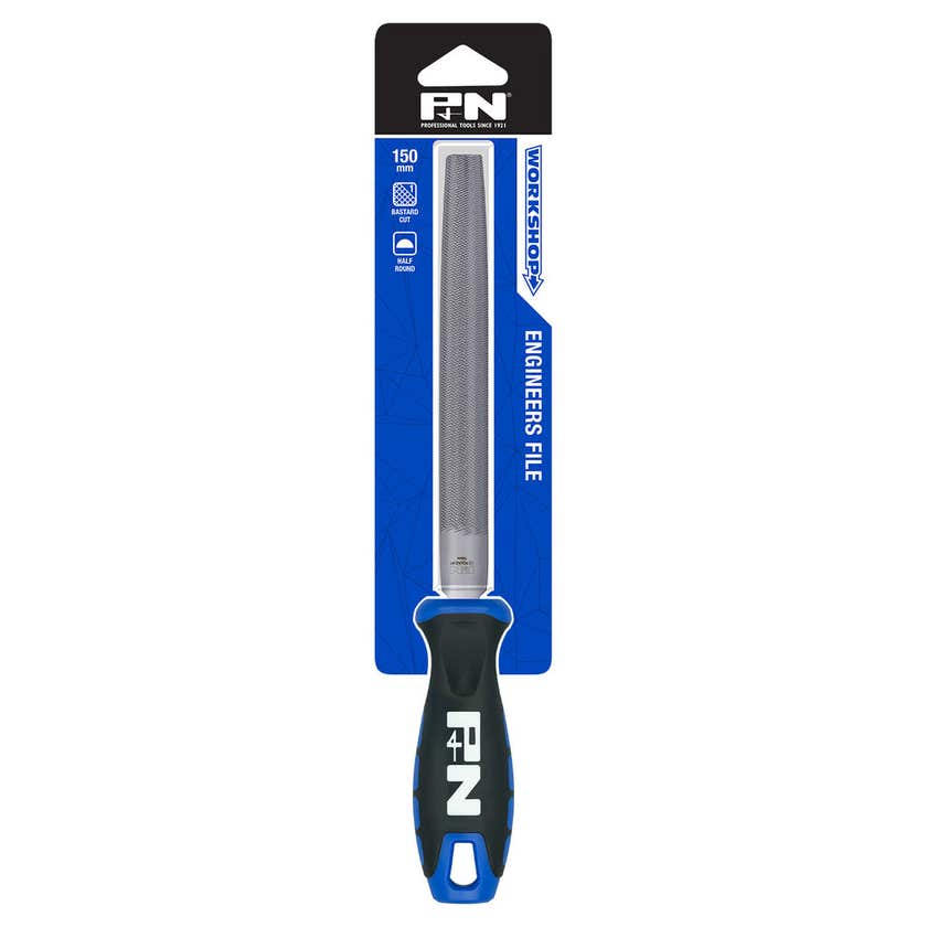 File Engineers Half Round 150mm Bastard Handle P&N