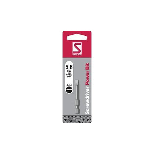 Sutton Screwdriver Bit Slotted 5 6x50mm