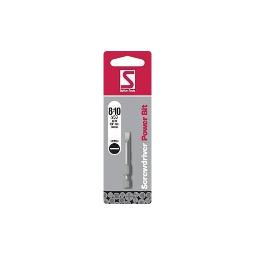 Sutton Screwdriver Bit Slotted 8 10x50mm