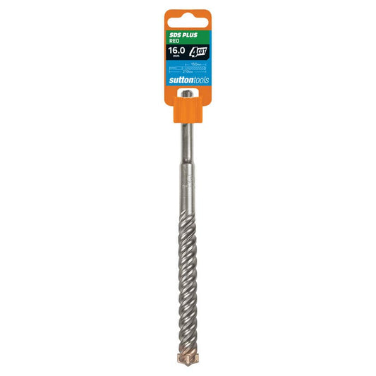 SDS Plus Reo Masonry Drill Bit 4-Cut 16 x 210mm Sutton