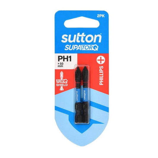 Supatorq Screwdriver Bit 50mm - 2 Pack Sutton Tools