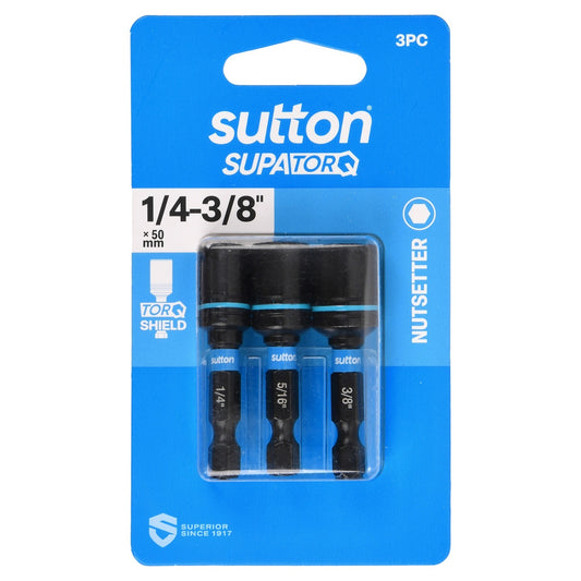 Bit Nutsetter S230 Supatorq Magnetic 1/4-3/8 50mm 3Pk Sutton