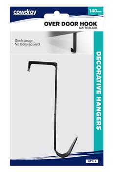 Hook Over Door Matte Black 140mm