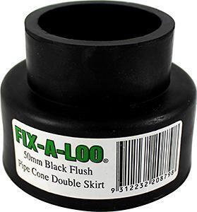 Flushpipe Cone Black Deluxe 50mm
