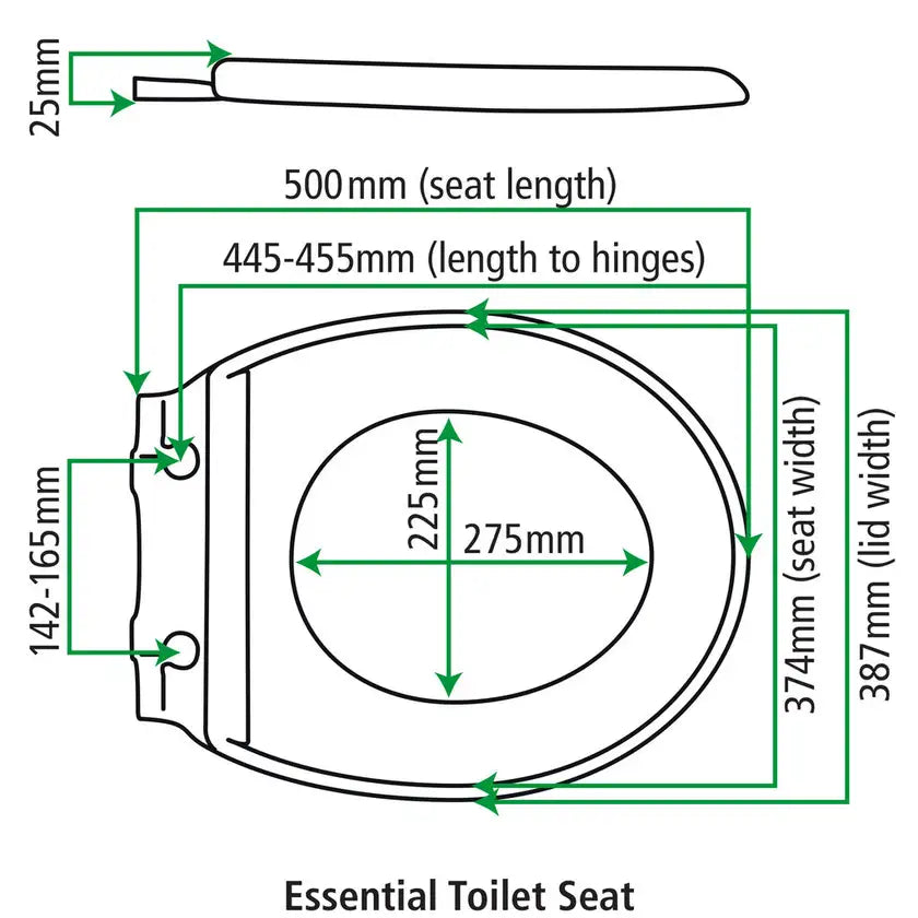 FIX-A-LOO Essential Toilet Seat White