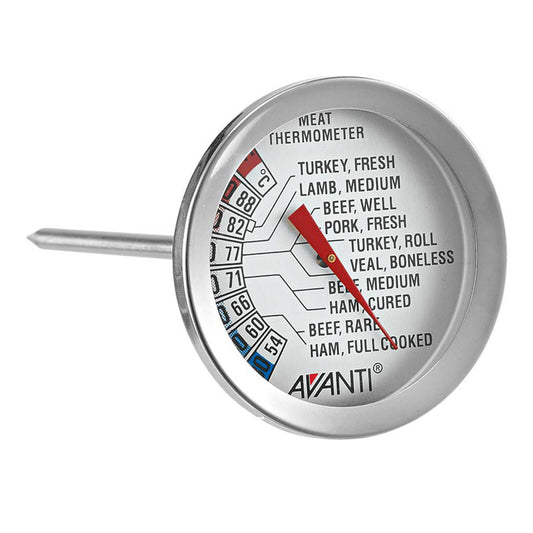 Avanti Meat Thermometer – Easy‑Read Dial & Stainless Steel Probe