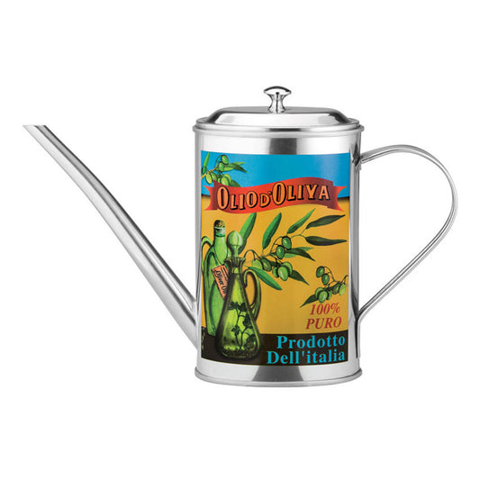 Avanti Lazio Decorative Oil Can – Glass & Stainless Steel Olive Oil Dispenser