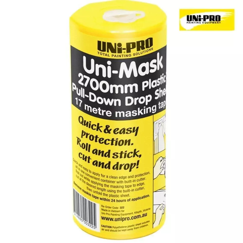 Drop Sheet Pull Down with MaskTape 2700mm