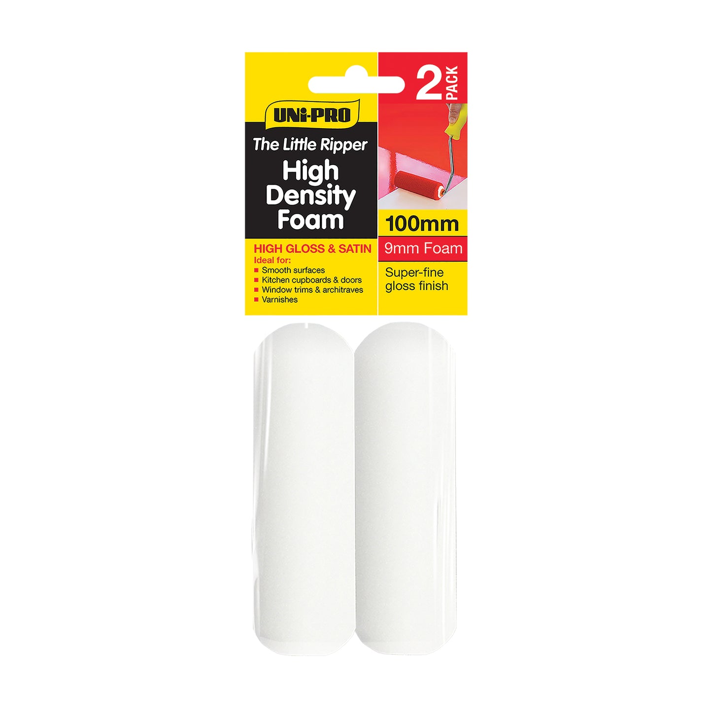 Roller Cover 100mm Foam 2 Pack Little Ripper Uni-Pro