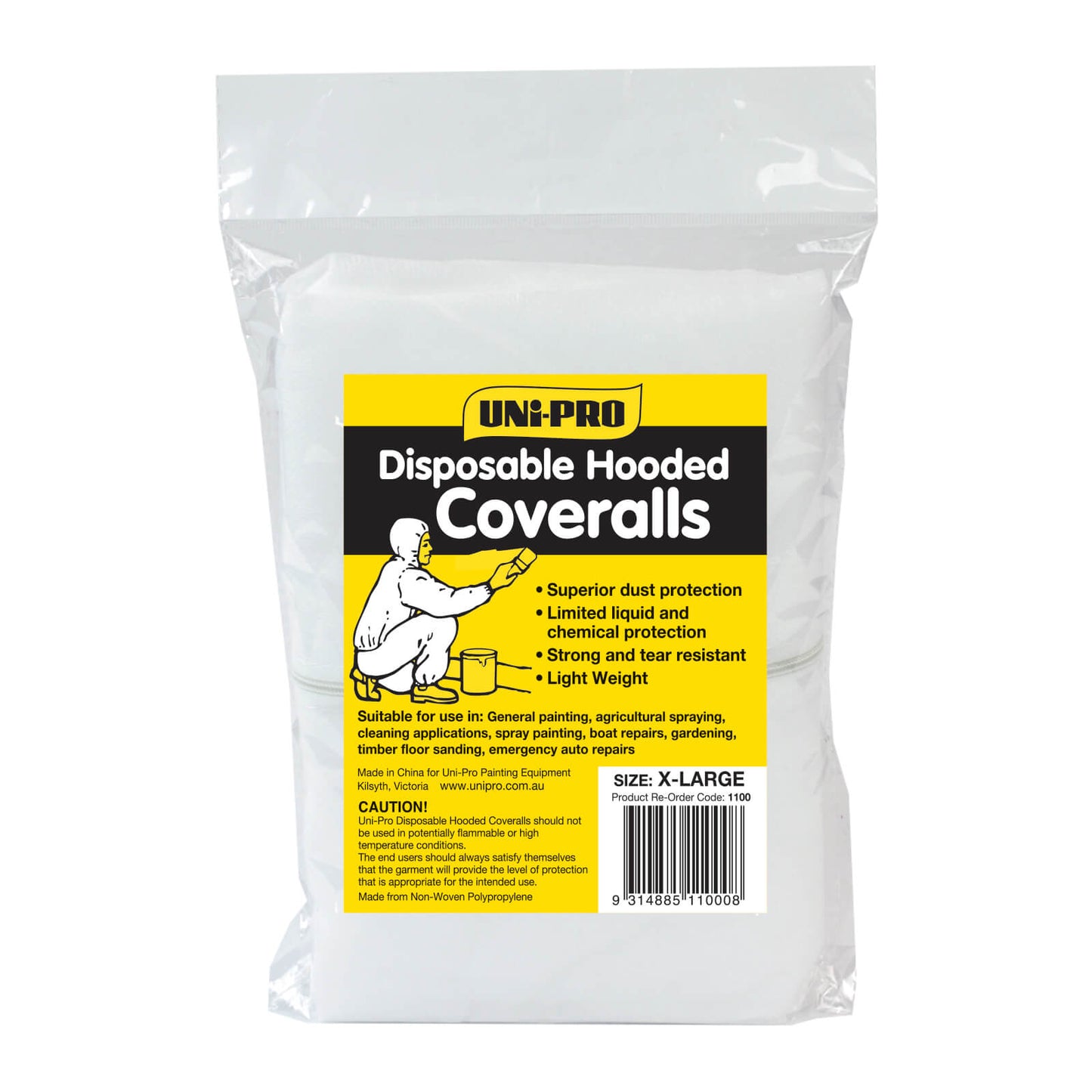 Coveralls Disposable X-large Uni-Pro