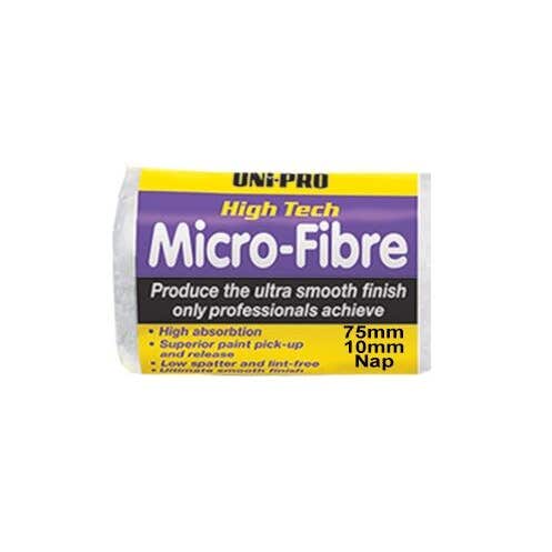 Microfibre Roller Cover 75mm 10mm Nap Pk2 Uni-Pro