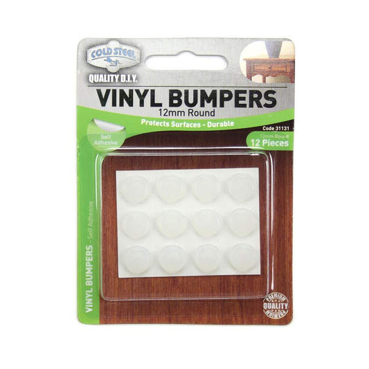 Vinyl Bumpers Opaque Round Clear 13x3mm Pk12 - Cold Steel