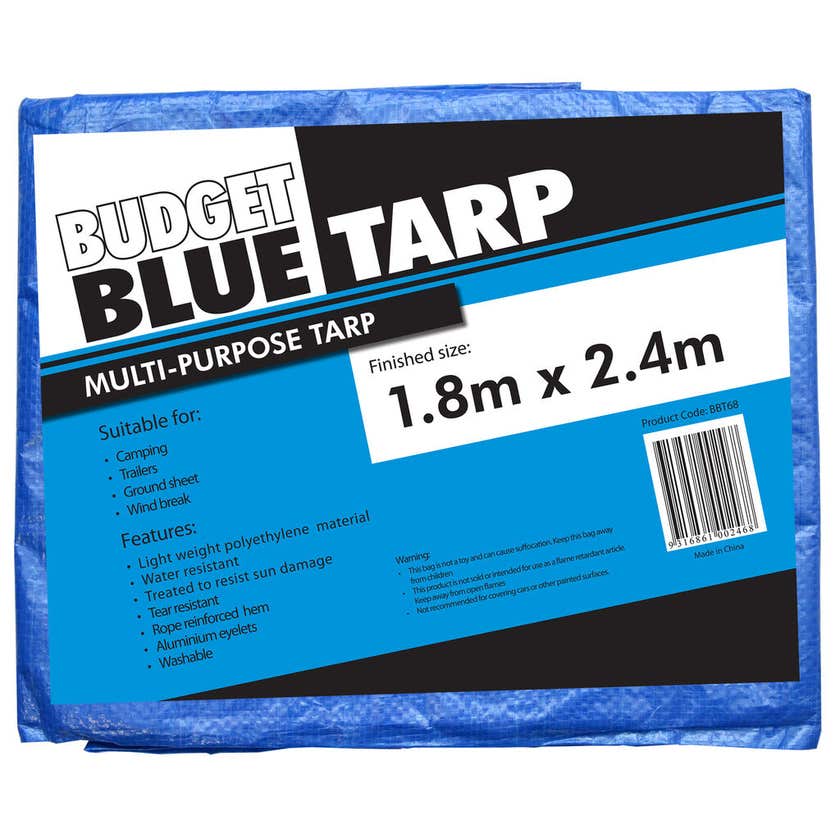 Tarpaulin Budget Blue 1.8m X 2.4m