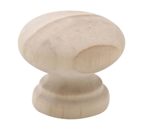 Knob Mush Raw Pine 45mm