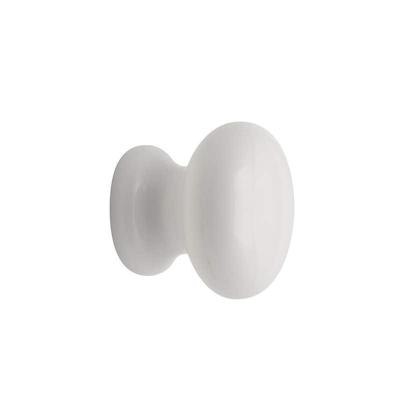 Knob Acrylic White 40mm