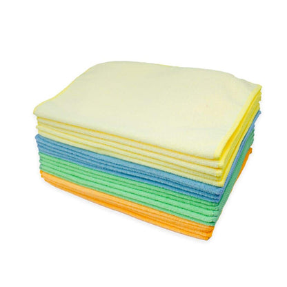 Microfibre Cloth 20pk Asst Colours CleanEase