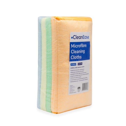 Microfibre Cloth 20pk Asst Colours CleanEase