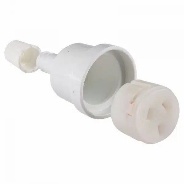 Electrical Extension Cord Socket End 10AMP White HPM
