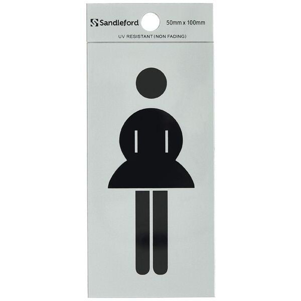 Sign Self Adhes 100 X 50 Ladies Symbol