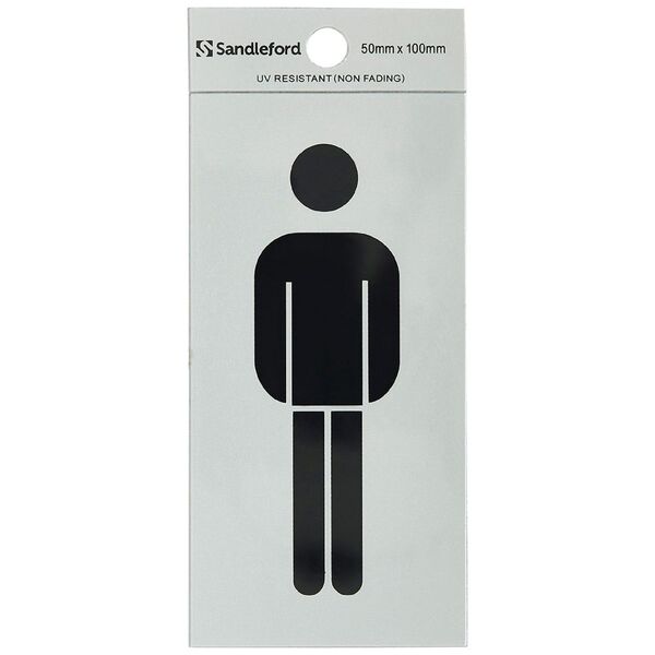 Sign Self Adhes 100 X 50 Mens Symbol