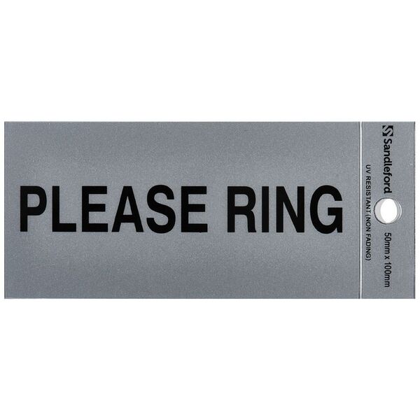 Sign Self Adhesive 100 X 50 Please Ring