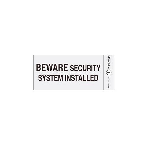 Sandleford Sign Self Adhesive 100 x 50 Security System