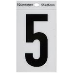 Sandleford Numeral Self Adhesive White 85mm x 55mm 5