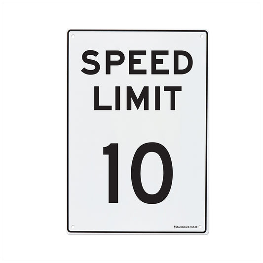 Safety Sign 300x450mm 10Km Speed Limit