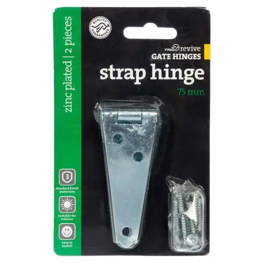 Hinge Strap Zp 75mm Pk 2
