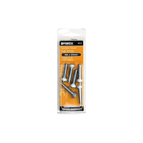 Screw Socket Head Cap Zinc Plated M6x25 Sp6 Bremick