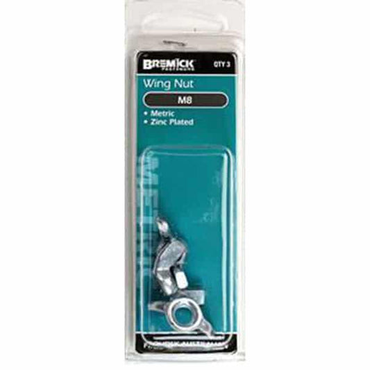 Nut Wing Zinc Plated Metric M8 Sp3 Bremick