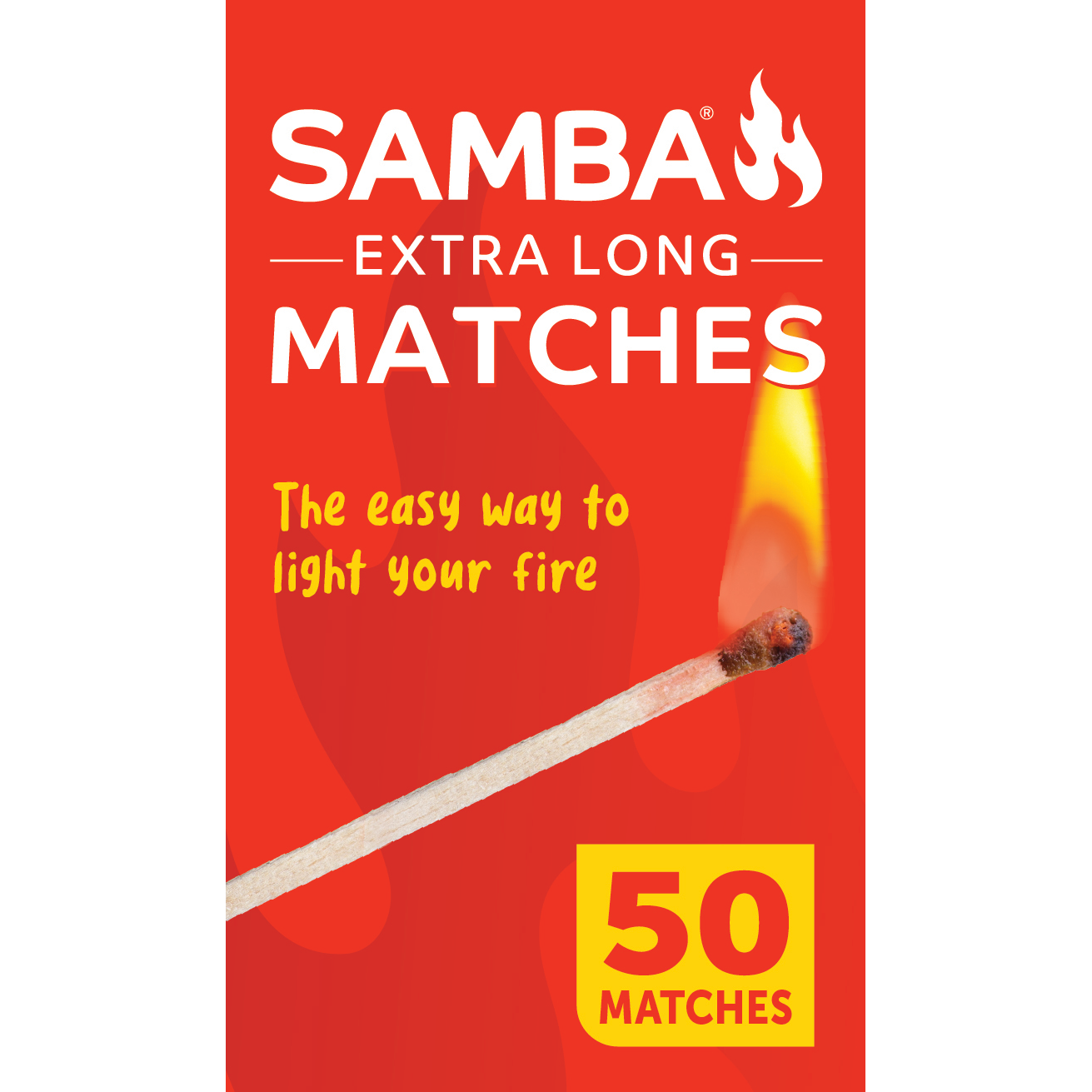 BBQ Matches Extra Long 98mm 50pk Samba