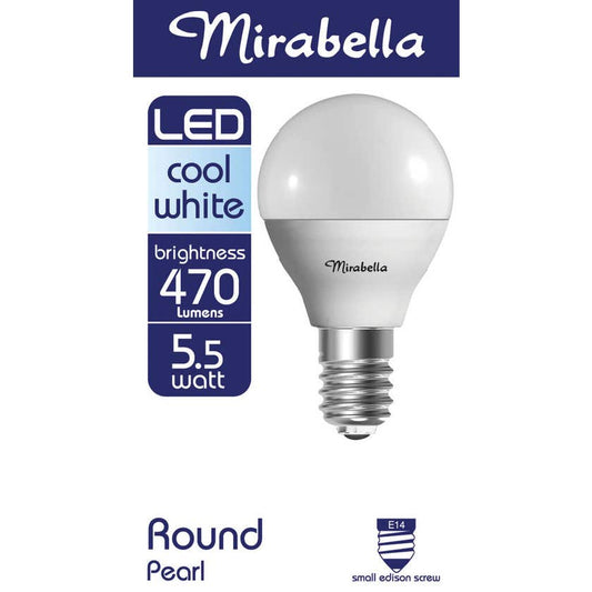 Globe Led Round 5.5W SES Cool White Mirabella