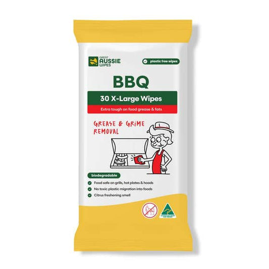 BBQ Wipes XL 30pk Great Aussie
