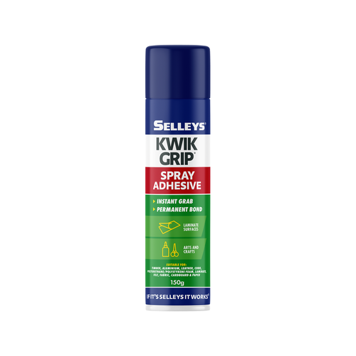 Adhesive Kwik Grip Spray 150g Selleys
