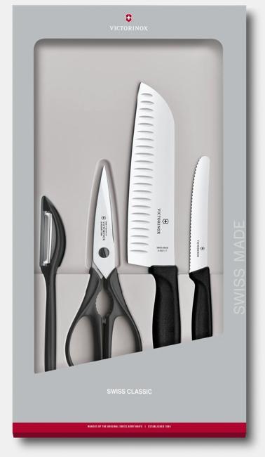 Victorinox Classic 4-Piece Kitchen Set – Black