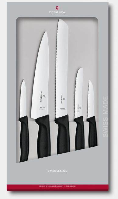 Victorinox Swiss Classic 5-Piece Kitchen Knife Set – Black