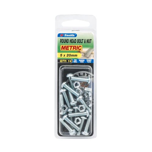 Bolt&Nut Rndh Zp M5X20 Sp14