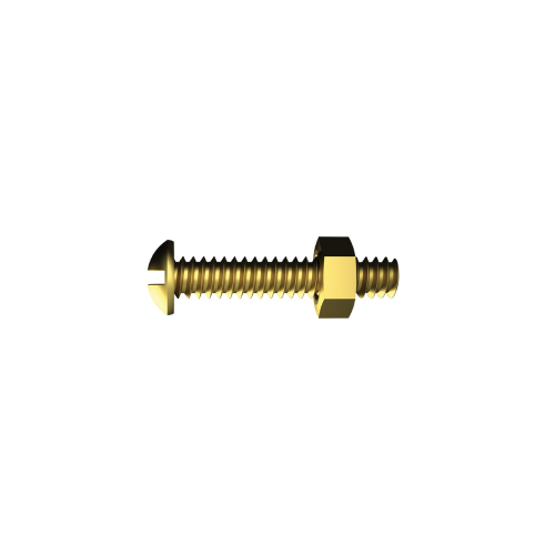 Bolt & Nut Round Brass 5/32x38 Sp6 Bremick