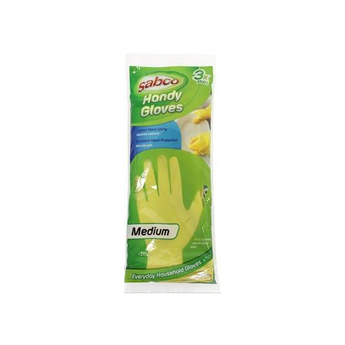 Gloves Handy 3 Pairs Medium Sabco