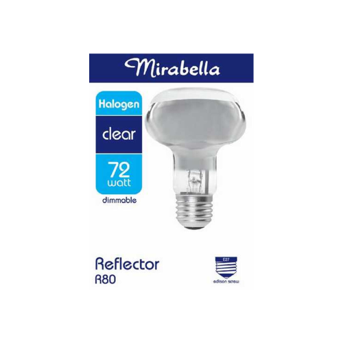 Globe Halogen Reflector R80 Es Clear 72W Mirabella