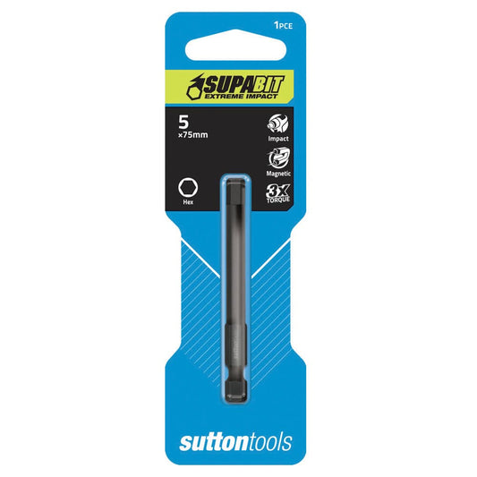 Bit Screwdriver Hex Impact 5x75mm Sutton