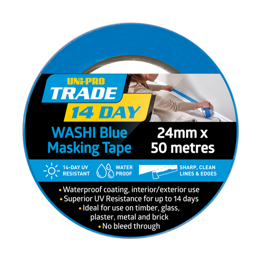 Uni-Pro 14 Day Blue Masking Tape 36mm x 50m